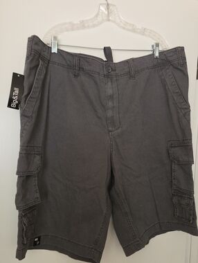 jf j.ferrar Men's Charcoal Cargo Shorts